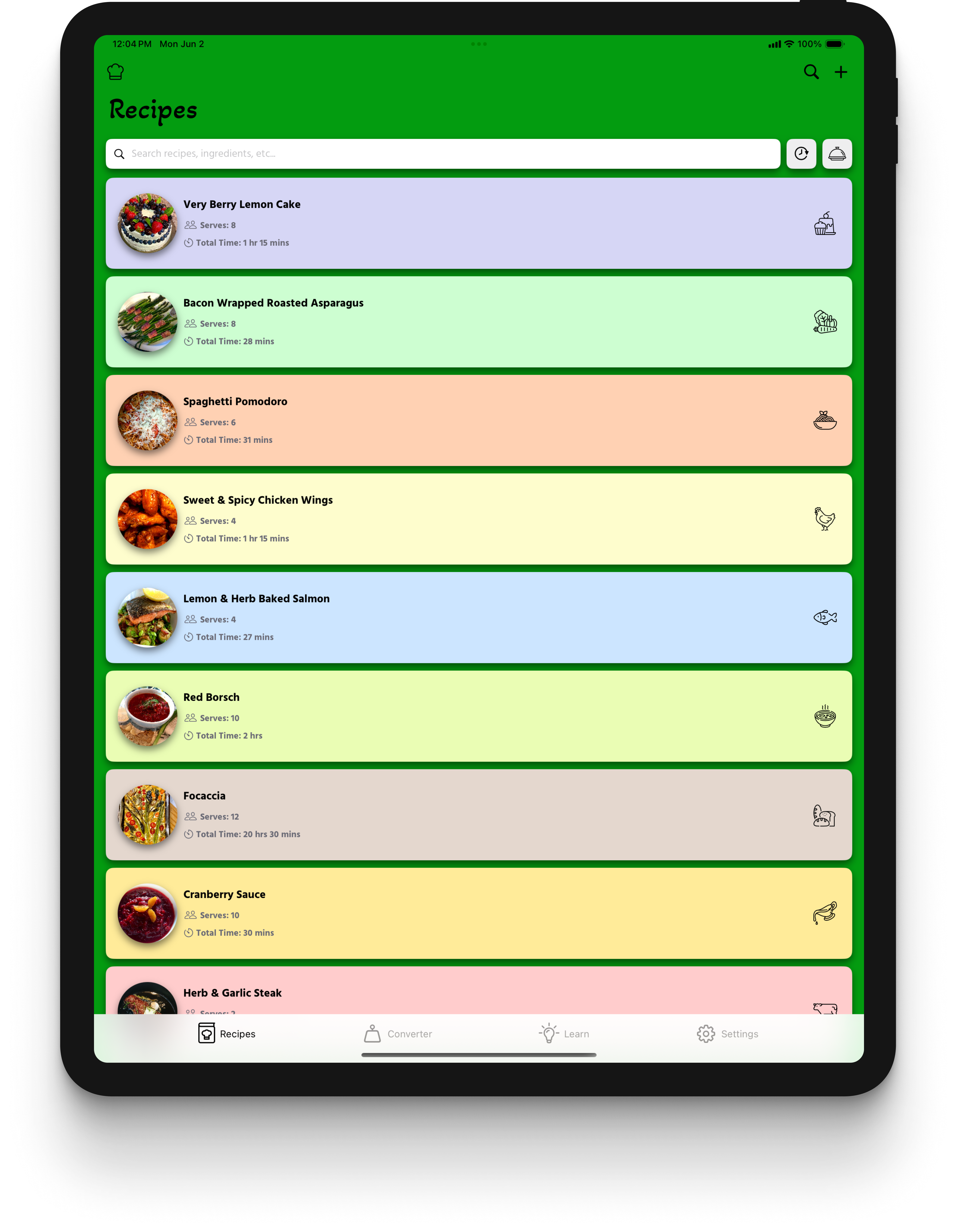Recipe Resizer iPad Screenshot