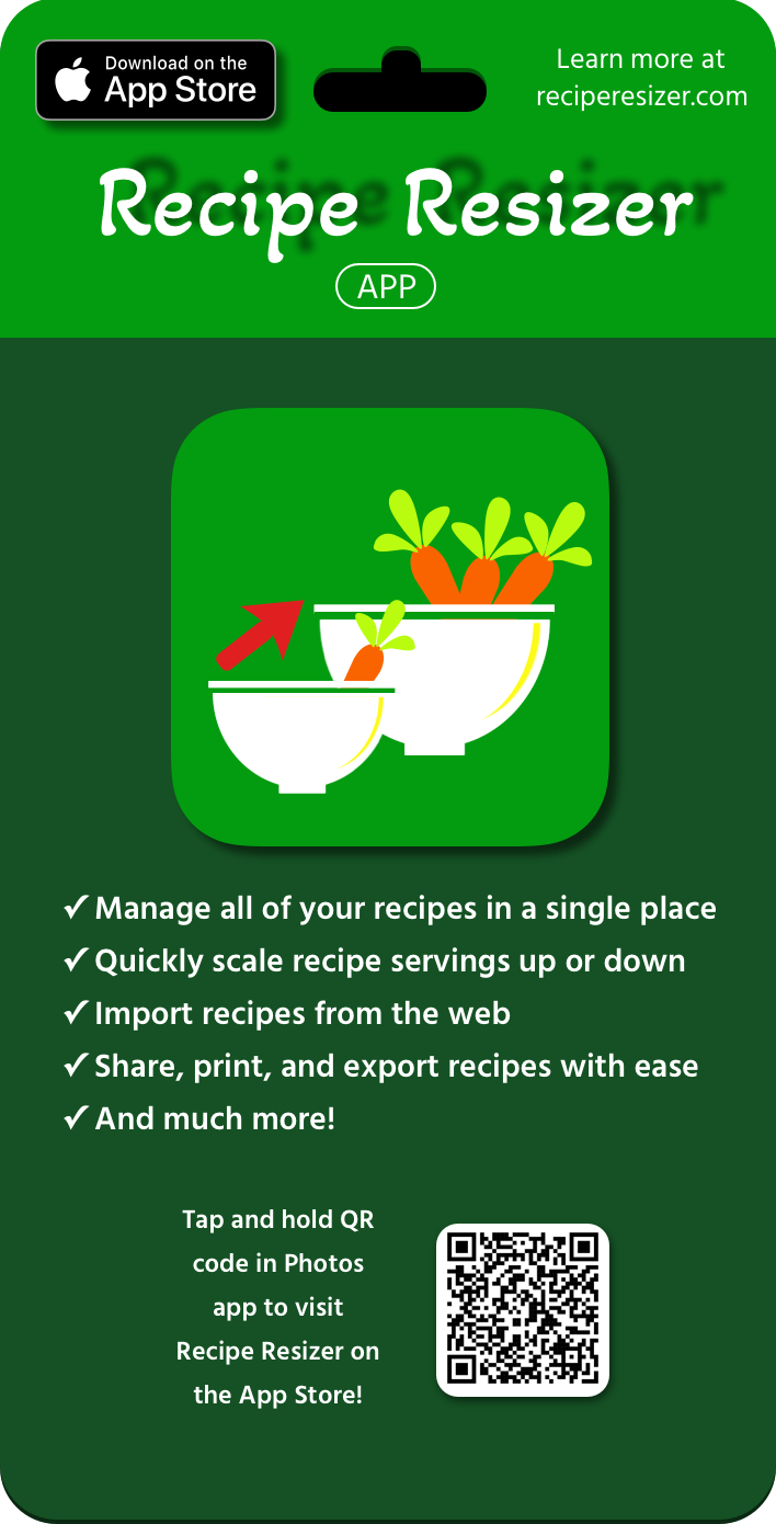 Recipe Resizer Large Card