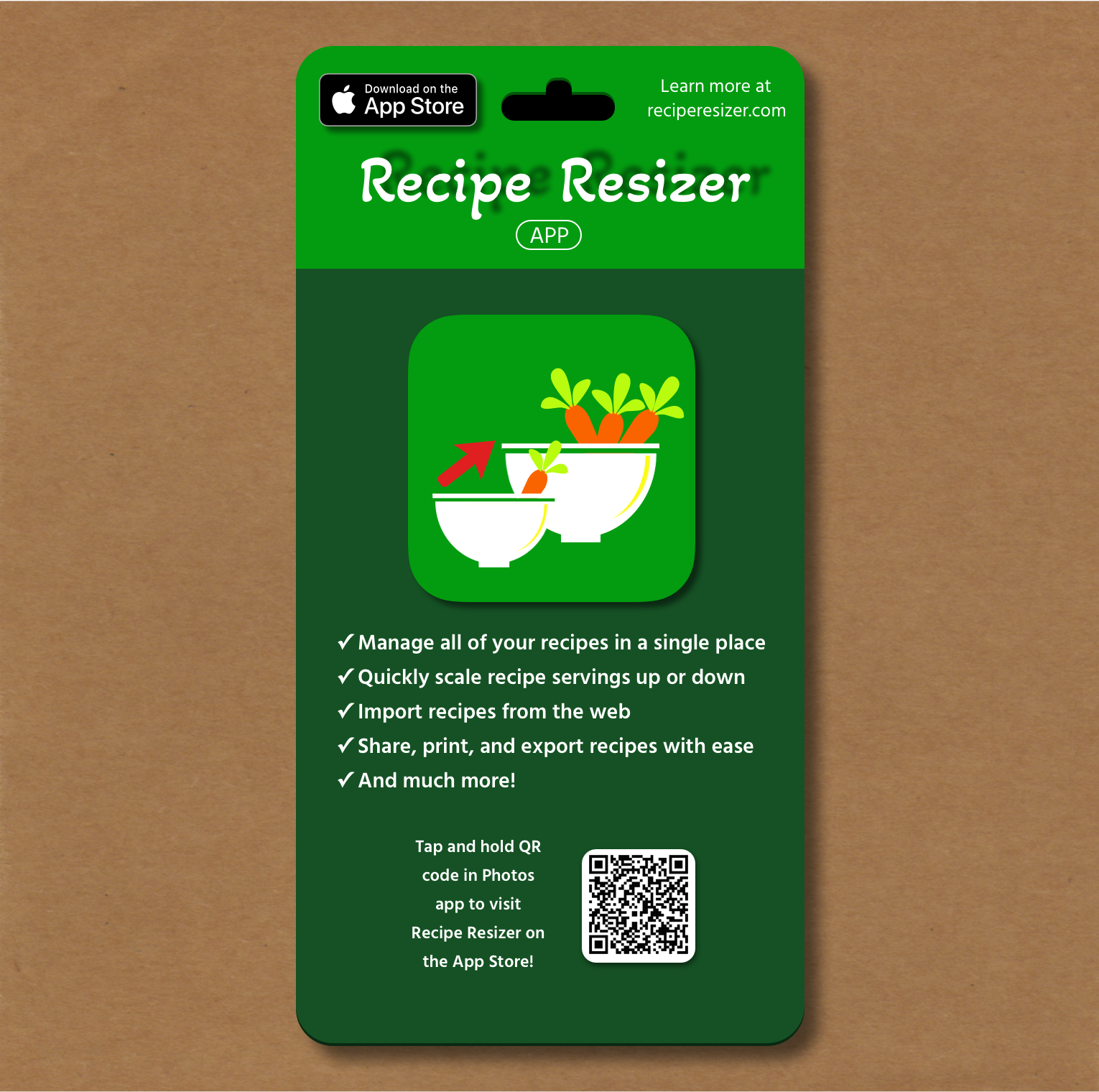 Recipe Resizer Small Card